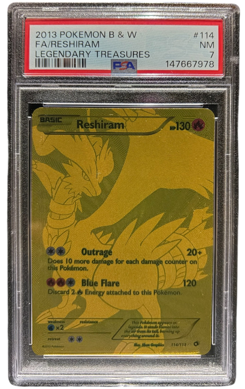 PSA 7 Reshiram 114/113 Black & White Legendary Treasures
