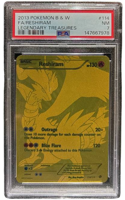 PSA 7 Reshiram 114/113 Black & White Legendary Treasures