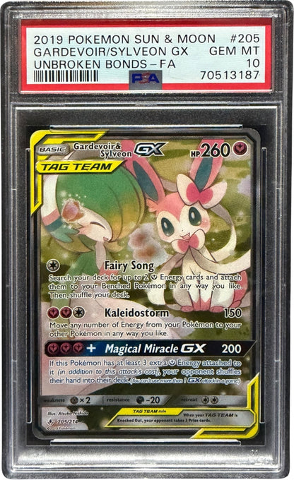 PSA 10 Gardevoir & Sylveon GX 206/214 Unbroken Bonds