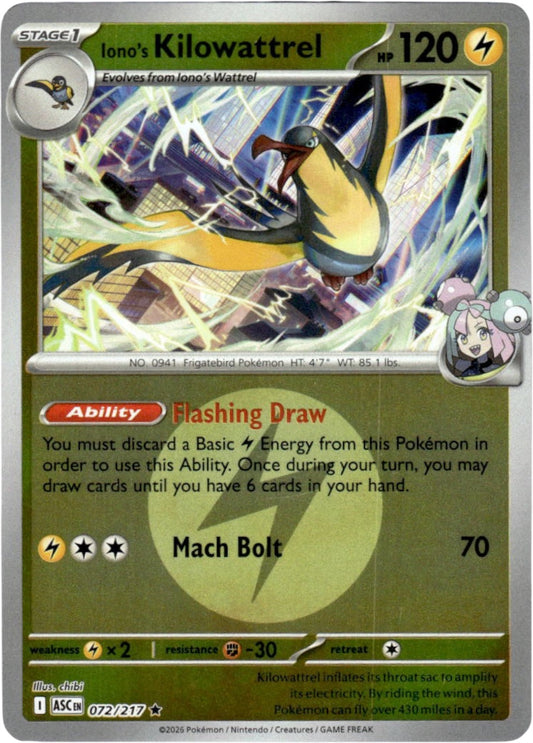 Iono's Kilowattrel (Energy Symbol Pattern) [ASC - 072/217]