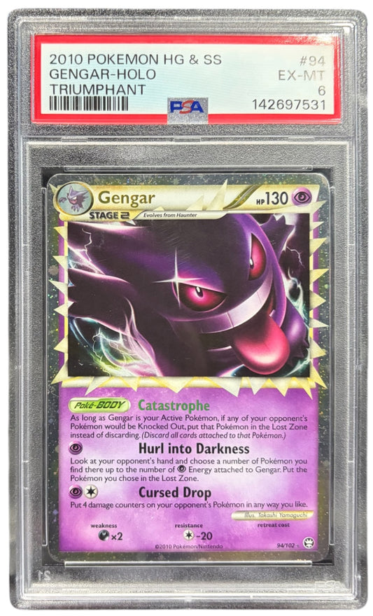 PSA 6 Gengar Prime 94/102 Holo HGSS Triumphant