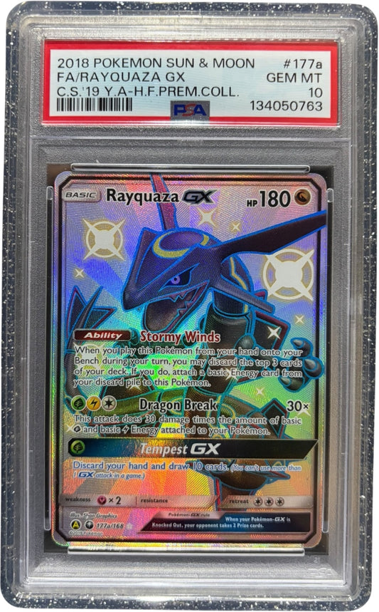 PSA 10 Rayquaza GX #177a Celestial Storm