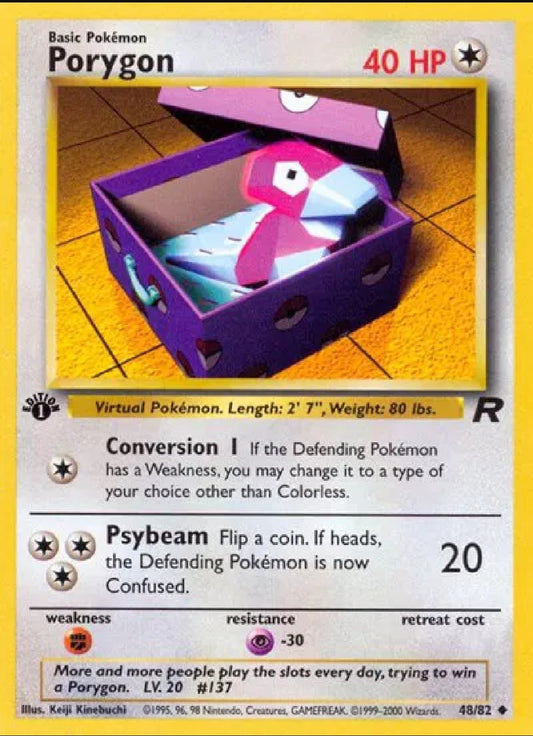 1st Edition Porygon 48/82 Team Rocket Regular
