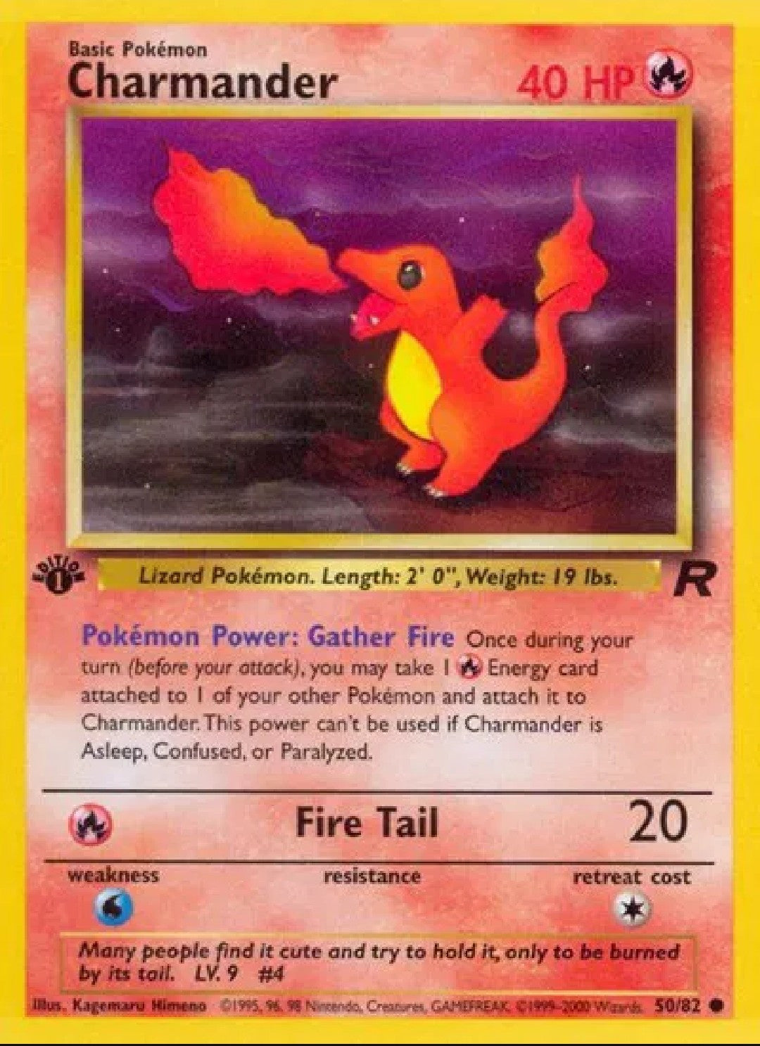 1st Edition Charmander 50/82 Team Rocket Regular